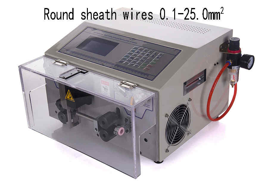 Bedienung der Kabelabisolier- und Schneidemaschine WPM-09HT2