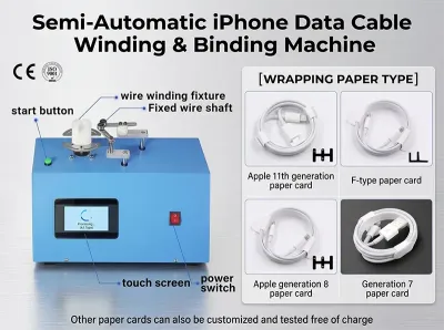 Halbautomatische iPhone-Datenkabel-Wickel- und Bindemaschine WPM-K287