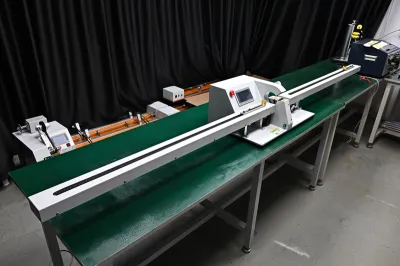 Bandwickelmaschine + Doppelseitige Drahtziehmaschine JW-303KL-1m Thumb