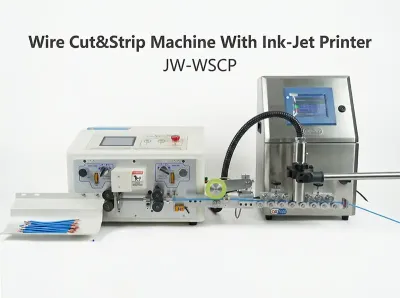 Drahtschneide- und Abisolier Maschine mit Tintenstrahldrucker JW-WSCP