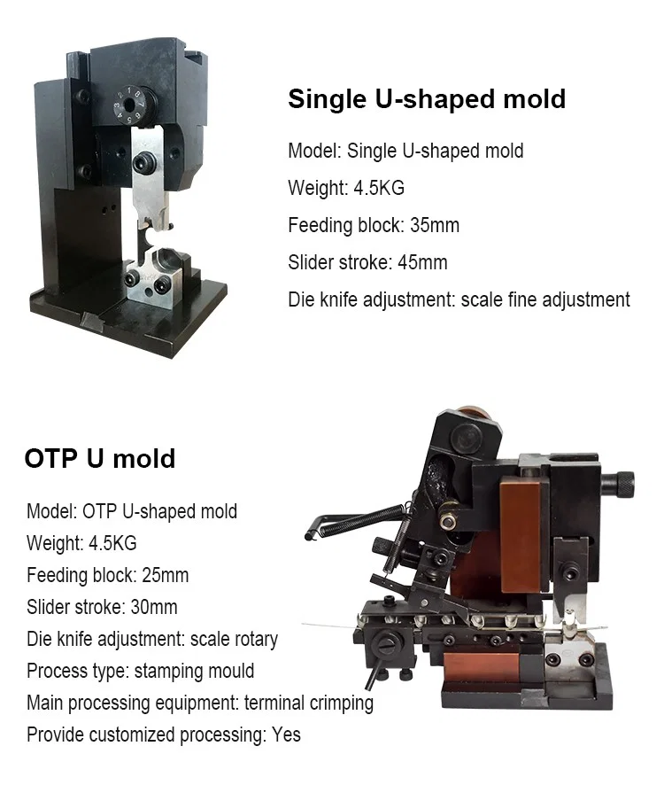 Einzelne U-förmige Form, OTP U-förmige Form, Terminal Machine Applikator, OTP Form, OTP Terminal Form