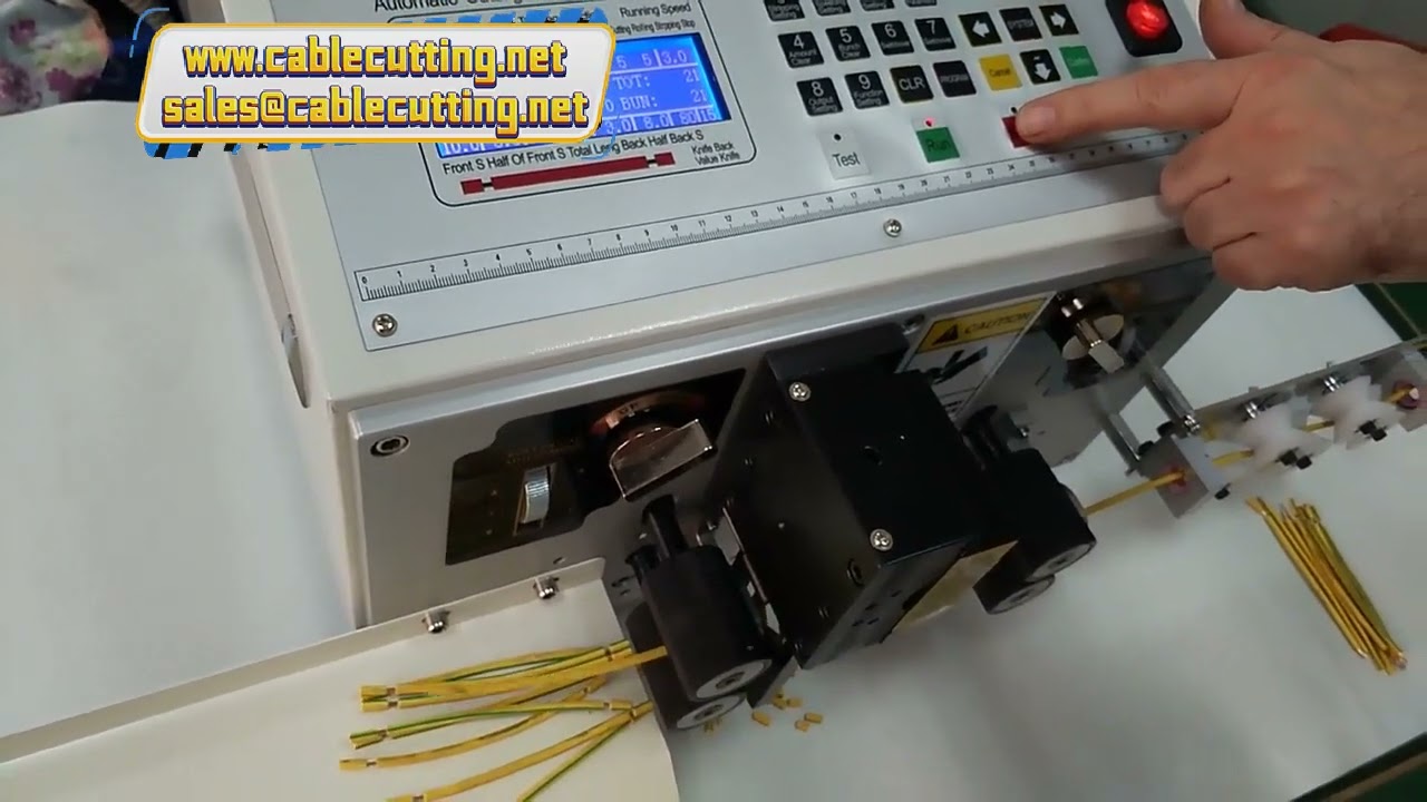 Abisolier- und Crimpmaschine für Kabel 0,1–2,5 mm² mit Hartmetallklingen