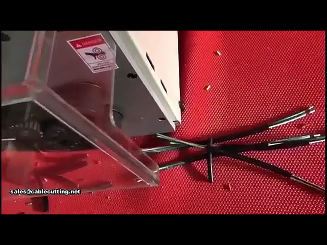 Vollautomatische Mehrleiter-Abspitz- und Schneidemaschine für Außenmantel und Innenadern