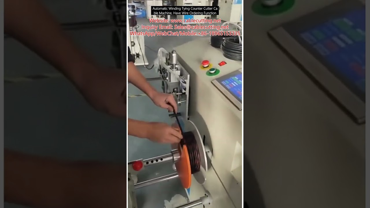 Automatische Kabel-Wickel-, Bind-, Zähl- und Schneidemaschine mit Drahtordnungsfunktion