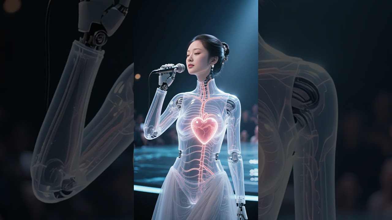 KI-Roboter singt ätherisch und melodisch – ein Genuss! #Roboter #Musik #KI