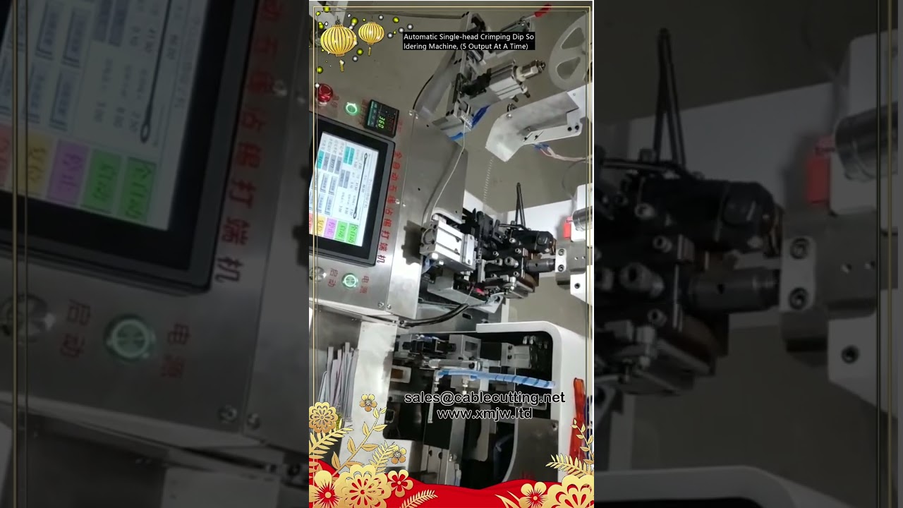 Automatische Einzelkopf-Crimp- und Tauchlötmaschine – 5 Ausgänge gleichzeitig