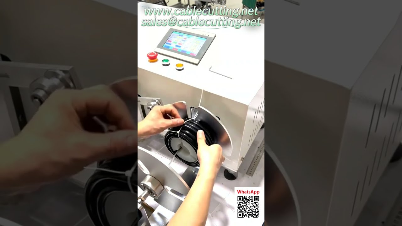 Automatische Luftschlauch-Aufwickelmaschine – Messen, Führen und Schneiden in einem Gerät