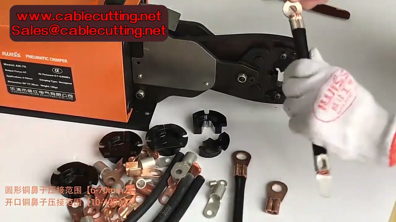 AM 240 Hochleistungs-Pneumatik-Crimpwerkzeug – Crimpmaschine für Kabelschuhe und Anschlüsse 6-240mm²