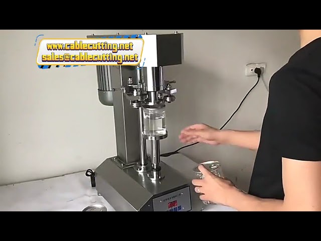 Automatic Can Sealing Machine for Plastic PET and Aluminum Beverage Cans