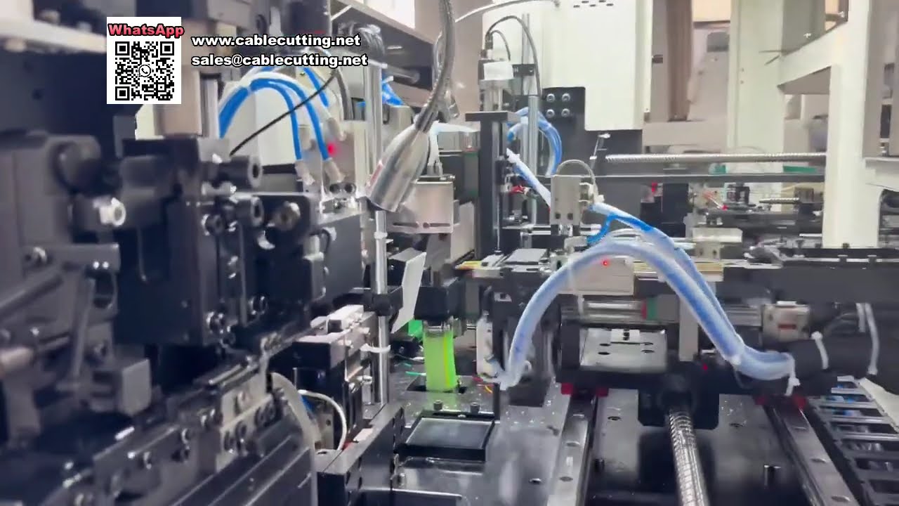 Vollautomatische Doppelkopf-Einfügemaschine für OD10 Silikonkabel – Effiziente Automatisierung
